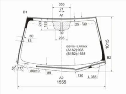 Стекло лобовое с обогревом щеток TOYOTA VENZA (PANORAMIC ROOF) 08-17 за 42 300 тг. в Павлодар