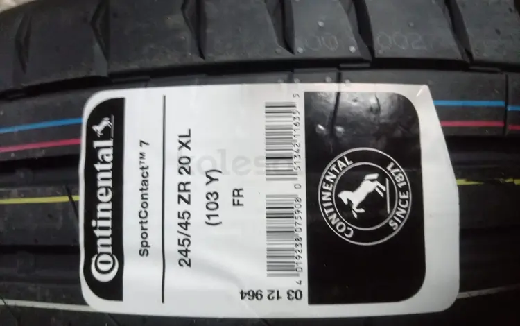 Шины Continental 245/45/r20 SC7 за 160 000 тг. в Алматы