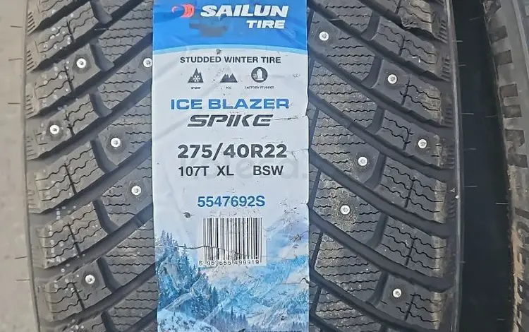 275/40/22 Sailun Ise Blazer SPIKE (шип) за 390 000 тг. в Павлодар