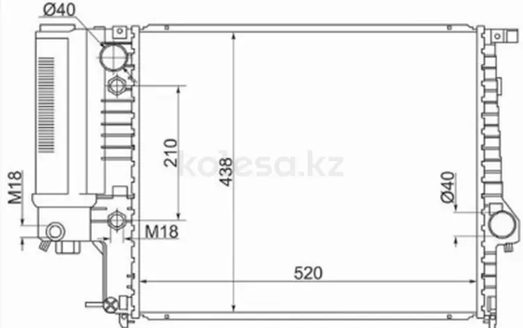 Радиатор двигателя за 37 200 тг. в Алматы