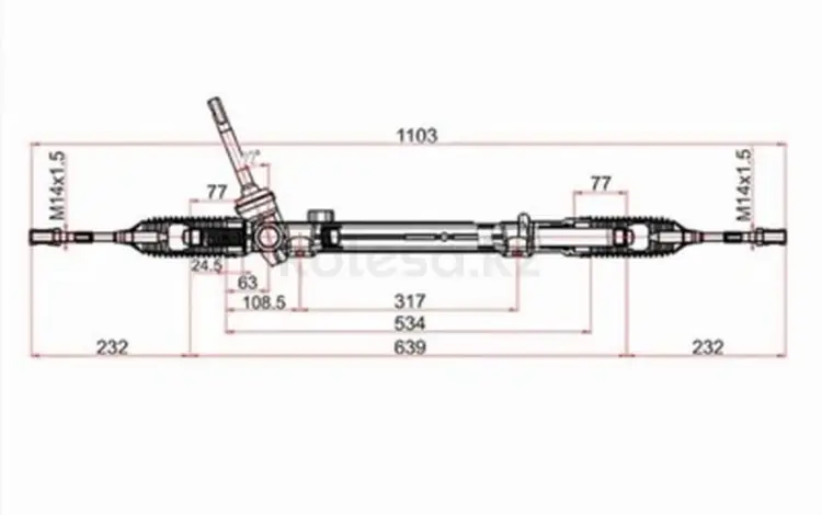 Рейка рулевая за 34 050 тг. в Шымкент