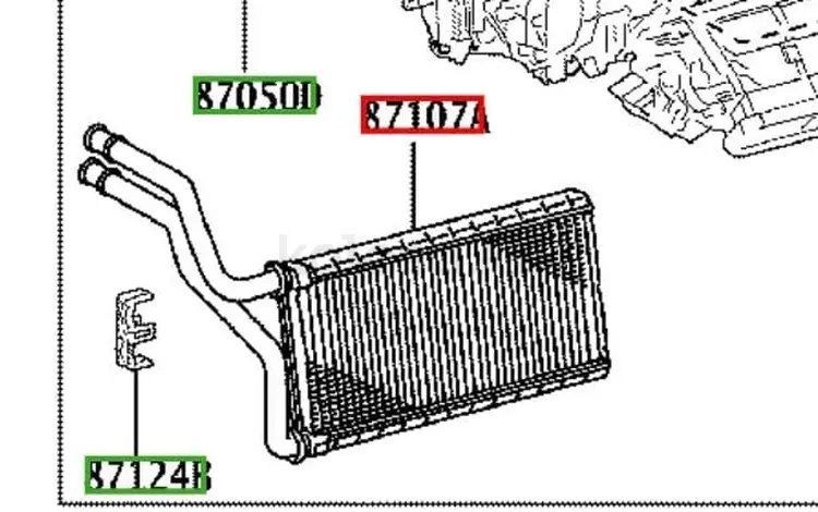 Радиатор печи на Тойота Камри V70үшін150 000 тг. в Алматы