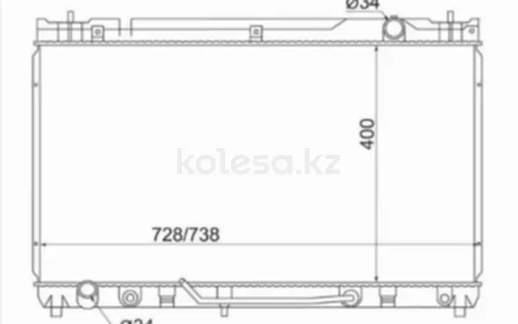 Радиатор Двигателя за 22 850 тг. в Павлодар