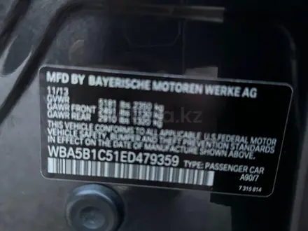 BMW 535 2013 года за 8 000 000 тг. в Алматы – фото 10