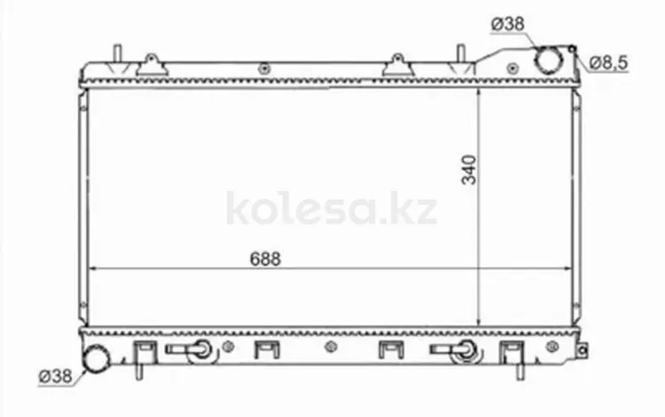 Радиатор охлаждения двигателя за 28 250 тг. в Талдыкорган