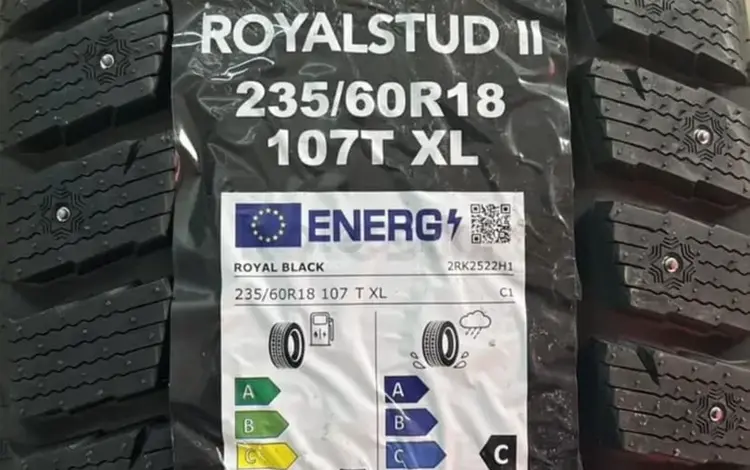 Зимние шипованные шины Royalblack 235 60 18, 107Т XL 2024 г. Вfor250 000 тг. в Караганда