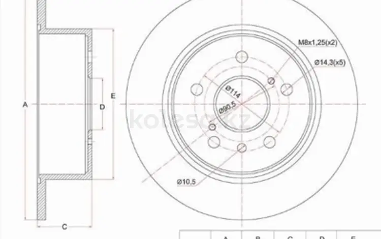 Диск тормозной (Зад) Toyota Camry (XV30, XV40, XV50) 01-21/Camry UAE/USA 01 за 9 000 тг. в Талдыкорган