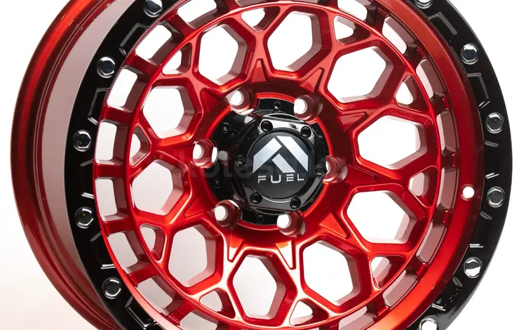 Диски R17 9J 6x139, 7 ET0 ЦО110 RED + black lip polish за 320 000 тг. в Алматы
