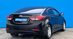 Hyundai Elantra 2014 года за 6 050 000 тг. в Алматы – фото 3