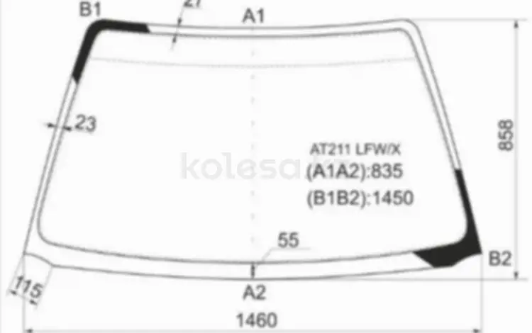 Стекло лобовое TOYOTA CALDINA/AVENSIS 4/5D 97-03for18 750 тг. в Астана