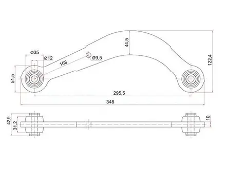 Тяга поперечная верхняя задняя 4WD за 8 050 тг. в Астана