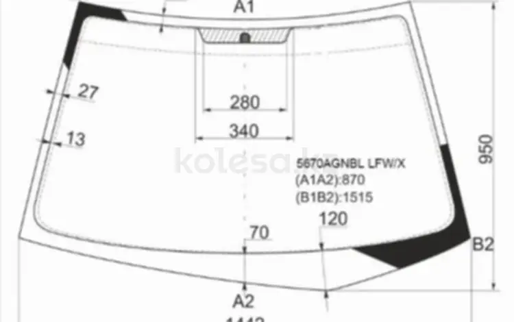 Стекло лобовое MITSUBISHI LANCER 4/5D 00-07үшін26 250 тг. в Алматы