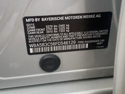 BMW 535 2015 года за 11 555 555 тг. в Алматы – фото 5