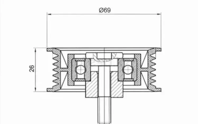 Ролик приводного ремня обводной AUDI/MERCEDES/SKODA/SSANG YONG/VW 2, 0-4, 2 за 1 650 тг. в Шымкент