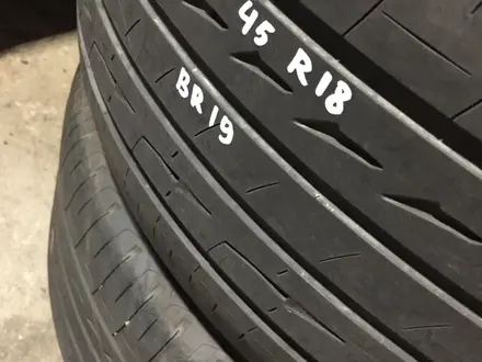 Резина летняя 245/45 r18 Bridgestone 2-шт., из Японии за 55 000 тг. в Алматы – фото 3