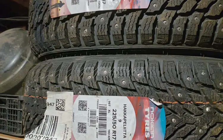 2 новых колеса 225/50R17 Nokian Hakkapelita 9 за 100000тг за 100 000 тг. в Астана