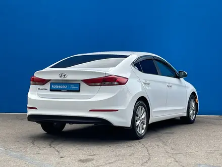 Hyundai Elantra 2018 года за 7 380 000 тг. в Алматы – фото 3