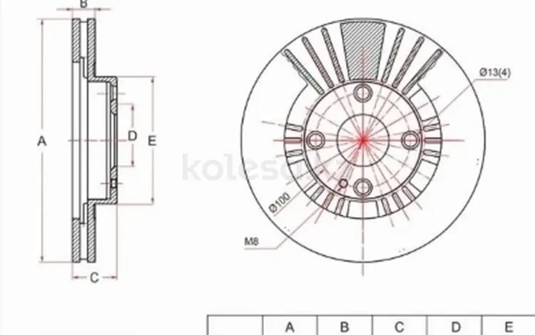Диск тормозной передний за 10 050 тг. в Караганда