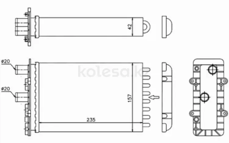 Радиатор отопителя салонаfor6 450 тг. в Астана